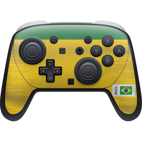 Brazil Soccer Flag Nintendo Switch 2 (2025) Pro Controller Skin
